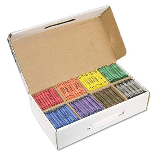 DIX00000 - Color : 8 Assorted -Black, Blue, Brown, Green, Orange, Red, Violet, Yellow- - Dixon Prang Crayons Made with Soy - Box of 8