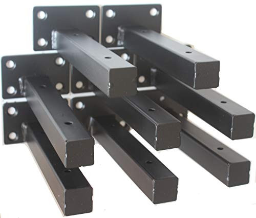8 Pack 6 Inch Shelf Bracket Heavy Duty Floating Shelf Brackets Wall Mounted Industrial Metal Brackets for Shelves