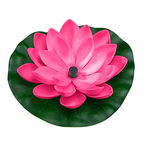 Kairaley LED Floating Pool Light, Battery Powered Floating Flower Light, Artificial Floating Lotus Flowers with Solar Power Water Pump, Solar Floating Lotus Leaf Outdoor Fountain