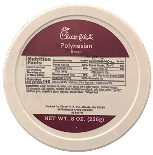 Chick-Fil-A Polynesian Sauce 8 Ounce Tub -Pack of 2-