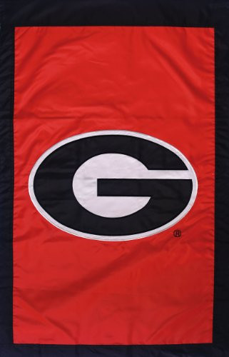 NCAA Georgia Bulldogs Double Sided 28 x 44-Inch Applique Flag