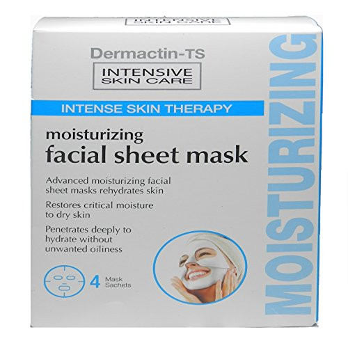 Dermactin-TS Facial Moisturizing Sheet Mask 4-Count -3-PACK-