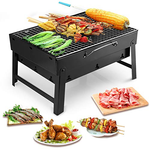 Uten Charcoal Grill, BBQ Grill Folding Portable Lightweight smoker Grill, Barbecue Grill Small desk Tabletop Outdoor Grill for Camping Picnics Garden Beach Party 17''x11.6''x 2.6'' Uten Charcoal Grill, BBQ Grill Folding Portable Lightweight smoker Grill, Barbecue Grill Small desk Tabletop Outdoor Grill for Camping Picnics Garden Beach Party 17''x11.6''x 2.6''