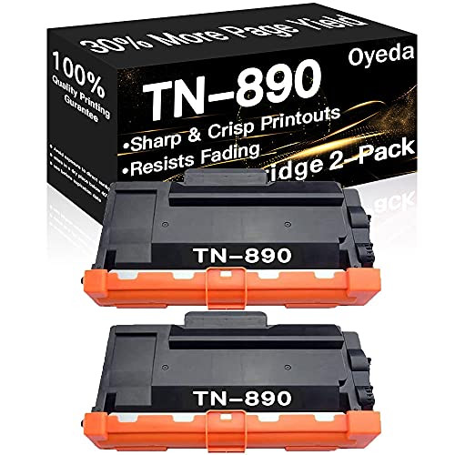 Oyeda Compatible Toner Cartridge Replacement for Brother TN890 TN-890 -High Yield, Black,2-Pack- Oyeda Compatible Toner Cartridge Replacement for Brother TN890 TN-890 -High Yield, Black,2-Pack-