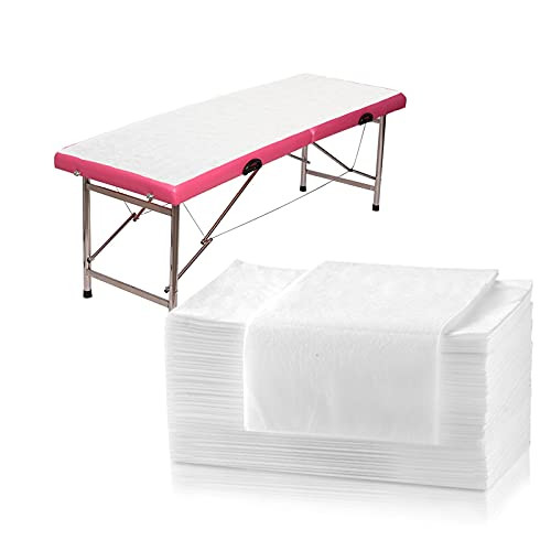 30 Pieces Disposable Bed Sheets Massage Table Sheets Sets Disposable Massage Table Cover Waterproof Non Woven Fabric Bed Cover for Massage Lash Bed Bed Cover,Salon Table -White,31" x 70"-