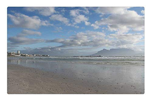 LESGAULEST Doormat Floor Rug/Mat -23.6 x 15.7 inch- - Table Mountain Beach Ocean Clouds Sky Cape Town