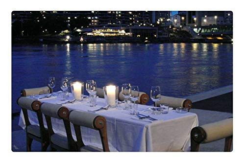 LESGAULEST Doormat Floor Rug/Mat -23.6 x 15.7 inch- - Candle Light Dinner Eat Table Dinner Invitation