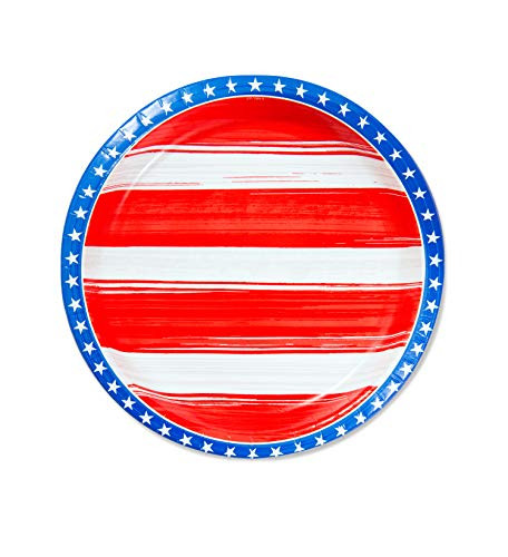 American Greetings Patriotic 4th of July Party Supplies, Paper Dinner Plates -36-Count-