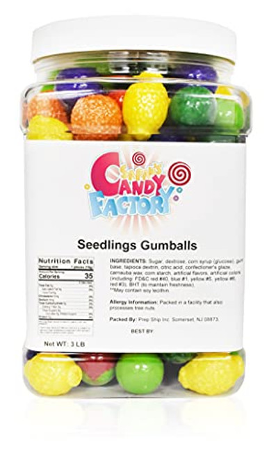 Sarah's Candy Factory Seedlings Gumballs in Jar, 3 Lbs Sarah's Candy Factory Seedlings Gumballs in Jar, 3 Lbs