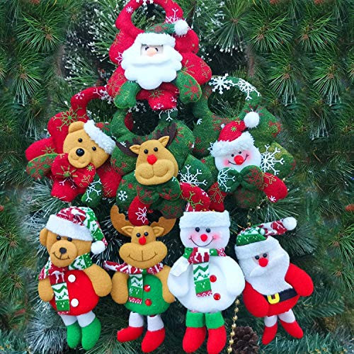 8 Pack Christmas Tree Decorations Ornaments Set,Christmas Tree Pendant Plush Snowman Santa Claus Polar Bear Elk Hanging Christmas Tree Decoration Pendants for Xmas Home Party Holiday Decorative 8 Pack Christmas Tree Decorations Ornaments Set,Christmas Tree Pendant Plush Snowman Santa Claus Polar Bear Elk Hanging Christmas Tree Decoration Pendants for Xmas Home Party Holiday Decorative