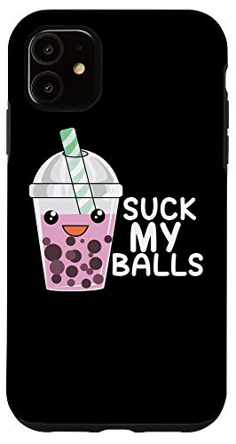 iPhone 11 Boba Tea Suck My Balls Bubble-Tea Gift Case