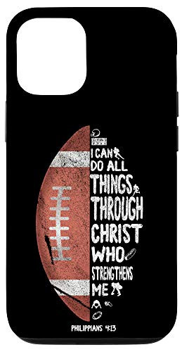 iPhone 12/12 Pro I can do all things through Christ Philippians 4:13 Football Case