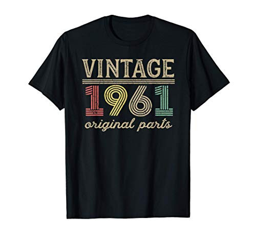 Vintage 1961 Original Parts 60th Birthday Retro Style T-Shirt