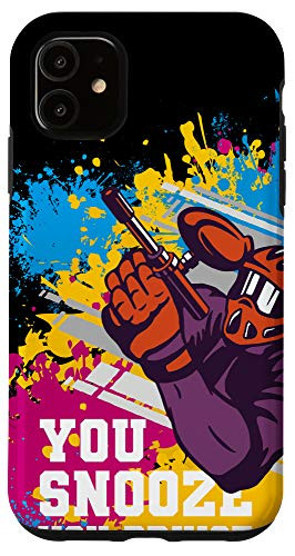 iPhone 11 You Snooze You Bruise Paintball Player Case