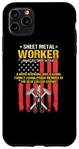 iPhone 11 Pro Max Sheet Metal Worker Gifts Funny American Flag Definition Case