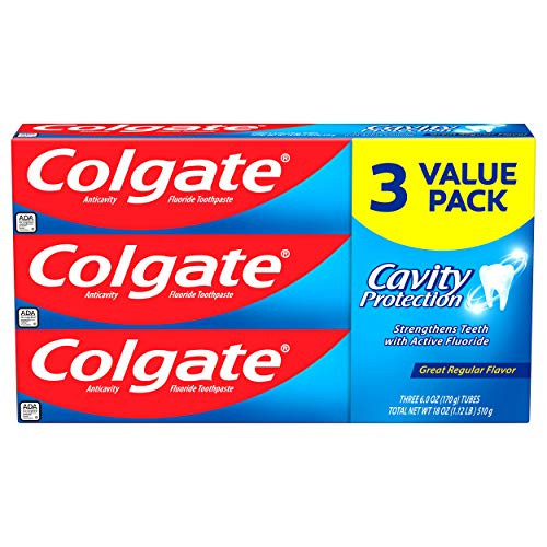 Colgate Cavity Protection Toothpaste With Fluoride, 6 Ounce , 3 Packs