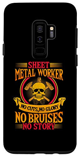 Galaxy S9 plus Sheet Metal Worker Gifts Funny No Cuts Glory Bruises Story Case