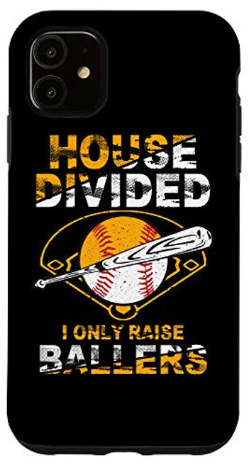 iPhone 11 Funny Baseball Softball Divided House Ball Mom Case