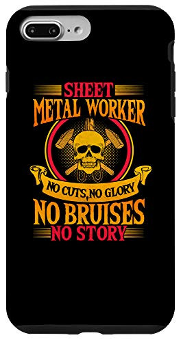 iPhone 7 Plus/8 Plus Sheet Metal Worker Gifts Funny No Cuts Glory Bruises Story Case