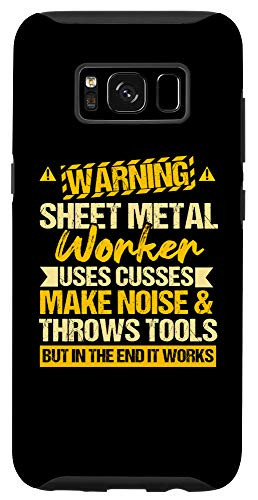 Galaxy S8 Sheet Metal Worker Gifts Funny Warning Cusses Throws Tools Case
