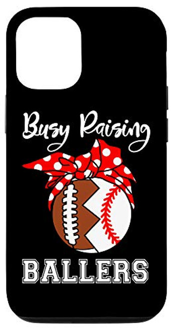 iPhone 12/12 Pro Busy Raising Ballers Funny Football Baseball Player Mom Case iPhone 12/12 Pro Busy Raising Ballers Funny Football Baseball Player Mom Case
