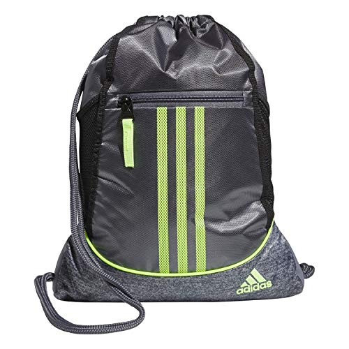 adidas Unisex Alliance II Sackpack, Onix/Jersey Onix/Green, OSFA