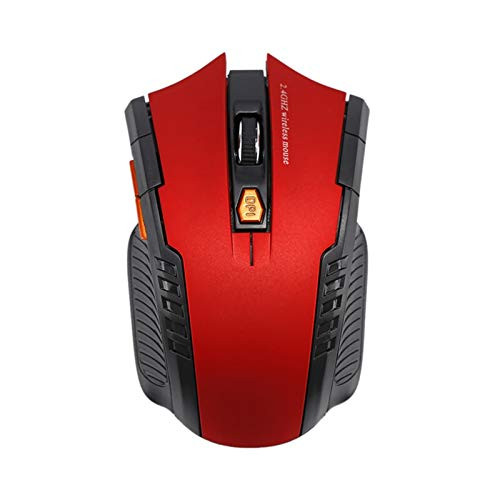 1600dpi Wireless USB Gaming Mouse Wireless Mouse 6 Button 2.4ghz Wireless Computer Mouse New 2.4ghz -Color : Red-