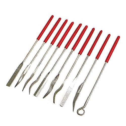 JPONLINE New 10Pcs Diamond Coated Riffler Files Mechanical Watch Jewelry Files Tools HIGHT QUALITY