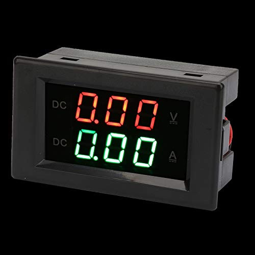 Current Meter Voltmeter DC 0 to 100V Ampere Monitor 20A Ampere Meter Dual LED Display Amp Volt Automotive Engine Battery Panel