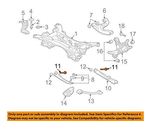 MITSUBISHI MR589484 GENUINE OEM FACTORY ORIGINAL FRONT LOWER SUSPENSION CONTROL ARM ADJUST BOLT