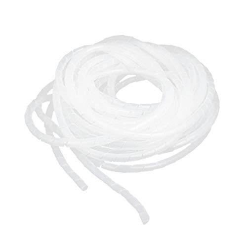 X-DREE 10mm Dia. Flexible Spiral Tube Cable Wire Wrap Computer Manage Cord Transparent 10 Meter Length -Ordinateur de fil de tube de tube en spirale flexible de 10 mm de diamètre, gestion de cordon tr