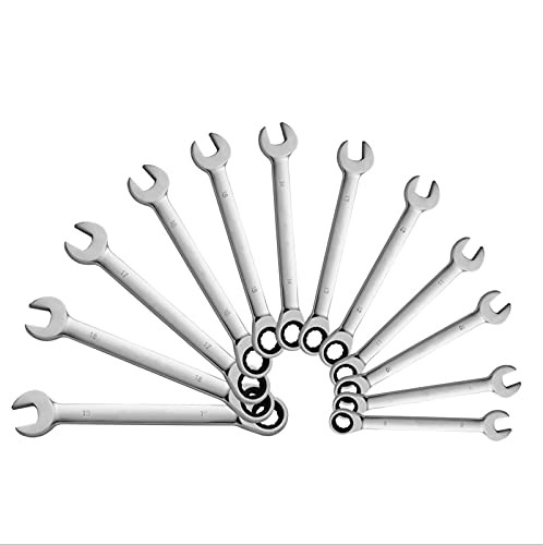 1pc Ratchet Metric Spanner Open-End and Ring Wrenches Hand Tools Ratchet Handle Wrench for Repair Nut Tools and Key Set -Size : 17mm 1piece-