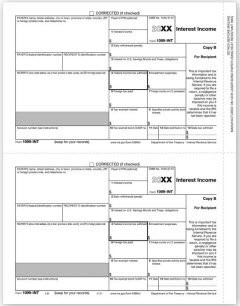 EGP 1099-INT, IRS Approved, Laser Recipient Copy B, 50 SheetsA Forms