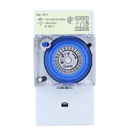 Mechanical Timer, Switch Relay 110~230VAC 16A, Quartz Motor Timer, Stable Performance, for Neon Lights/Water Heaters/Street Lamps