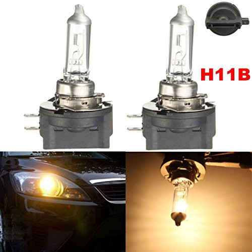 Fincos 2 x 55W 12V 3000K H11B Halogen Headlight Light Lamp Clear Bulbs Replacement