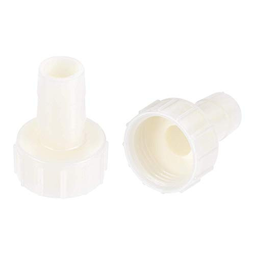 YeVhear ABS Pipe Connector Coupler, 12 mm Barb x G1/2 Female Thread Hose Adapter, White 2 Pieces