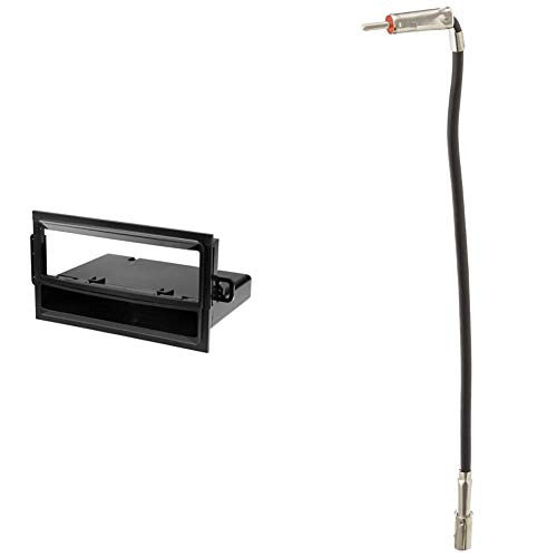 Scosche GM1583B Compatible with Select 1992-12 GM DIN w/Molded Pocket Dash Kit Black  and  Metra 40-GM10 GM Antenna Adapter