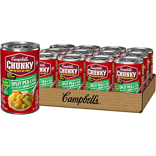 Campbell's Chunky Healthy Request Soup, Split Pea and Ham -Packaging May Vary-, Pack of 12, 228 Oz Campbell's Chunky Healthy Request Soup, Split Pea and Ham -Packaging May Vary-, Pack of 12, 228 Oz