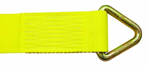 Multiprens 2031-27 Yellow 3" Winch Strap with #120 Delta Ring-27ft