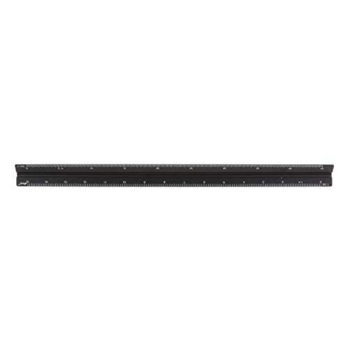 Bonarty Aluminum Triangular Architectural Scale Architect Drafting Ruler Measuring - Black S