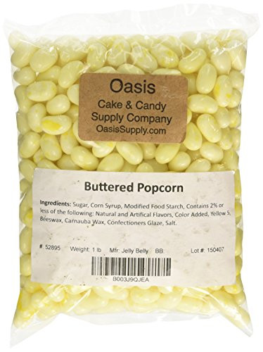 Jelly Belly Buttered Popcorn Jelly Beans, 1 Pound
