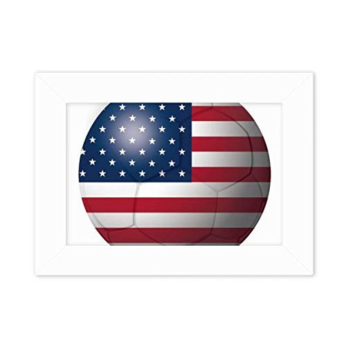 DIYthinker USA National Flag Soccer Football Photo Mount Frame Picture Art Painting Desktop 5x7 inch