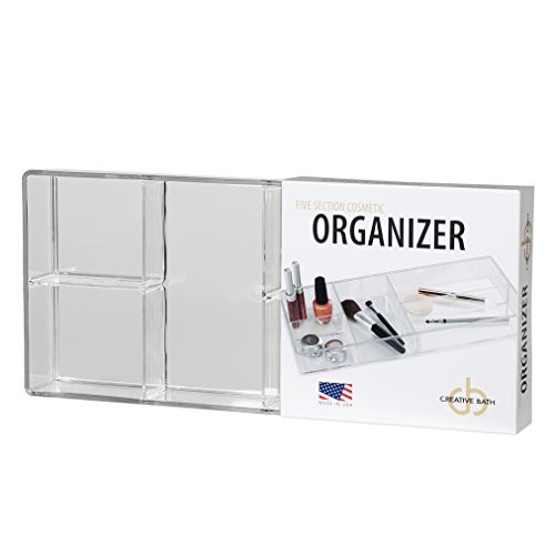CreativeWare 38300CLR Cosmetic 5 Part Rectangle Organizer