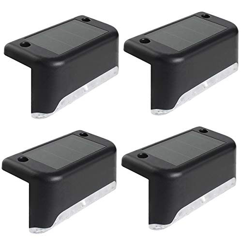 4pcs LED Solar Deck Lights IP65 Waterproof Outdoor Garden Pathway Patio Stairs Steps Fence Lamps 4pcs LED Solar Deck Lights IP65 Waterproof Outdoor Garden Pathway Patio Stairs Steps Fence Lamps