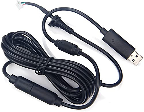USB 4Pin Converter Line Cord Cable with Breakaway Adapter for Xbox 360 Wired Controller -Black-