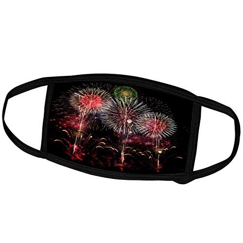 3dRose an Exploding Display of Fireworks in Nagano City, Japan - Face Covers -fc-343238-3-