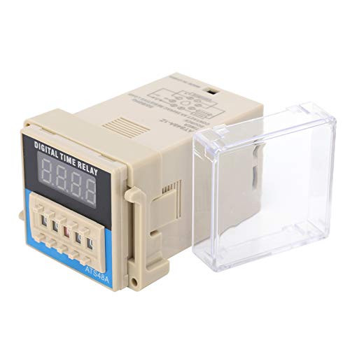 Time Relay, ATS48A-1Z Cycle Delay Relay, LED Digital Display Adjustable High Accuracy Electronic Components, with Low Labor Consumption, Large Contact Capacity-DC24V-