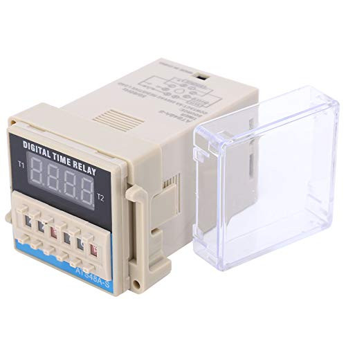 Time Delay Relay, LED Digital Display Time Relay, Time?Delay Control Electronic Components ATS48A?S, with Strong Anti?interference Performance, Low Working Power Consumption-DC12V-