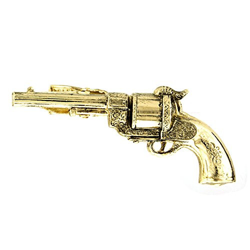 1928 Jewelry Men's Vintage Inspired Gold-Tone Pistol Tie Clip
