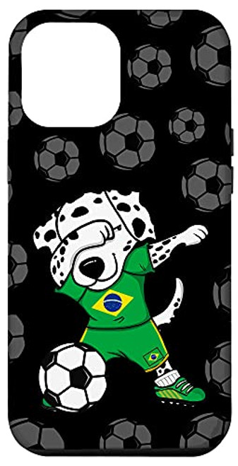 iPhone 12 Pro Max Dabbing Dalmatian Brazil Soccer Fans Jersey Football Lovers Case iPhone 12 Pro Max Dabbing Dalmatian Brazil Soccer Fans Jersey Football Lovers Case